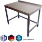 Preview: Edelstahl-Tisch ohne Grundboden, verschweißt, offen, Bautiefe 600 mm