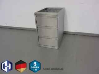 Edelstahl Schubladenschrank ohne Tischplatte mit 3 Schubladen übereinander400 x 700 x 800 mm