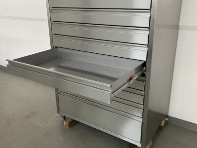 Reinraum Schubladenschrank 1100x800x1500 mm, mit Rollen
